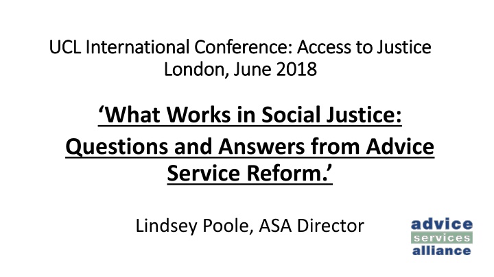ucl international conference access to justice n.w