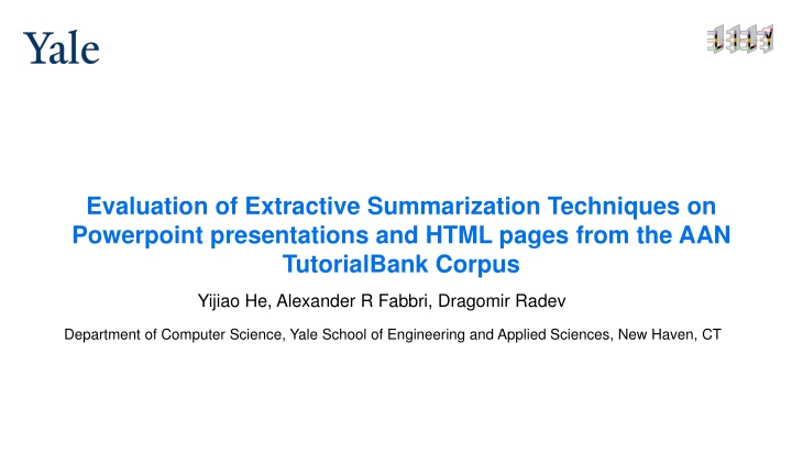 evaluation of extractive summarization techniques n.w