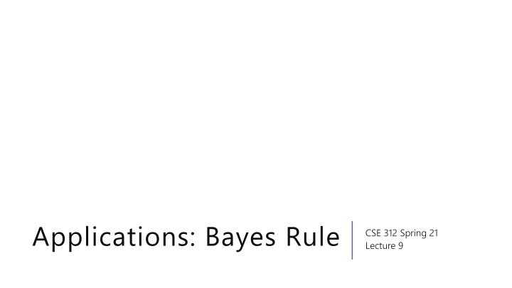 applications bayes rule n.w