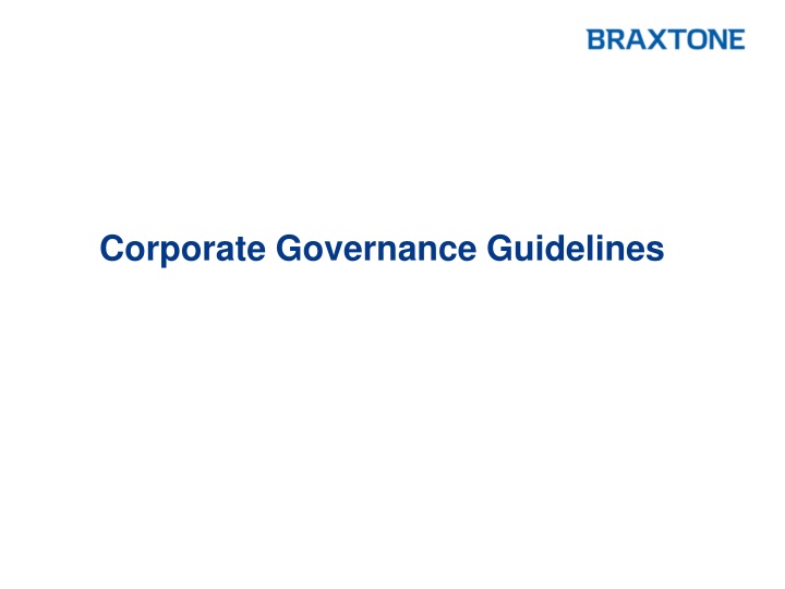corporate governance guidelines n.w