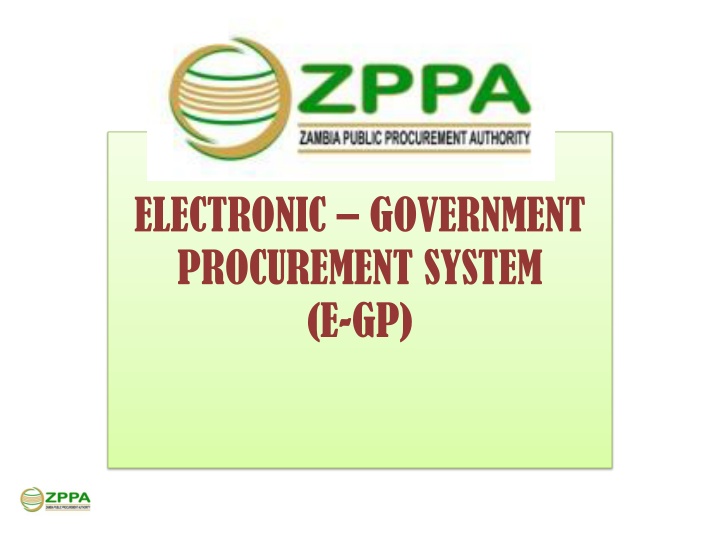 electronic government procurement system e gp n.w