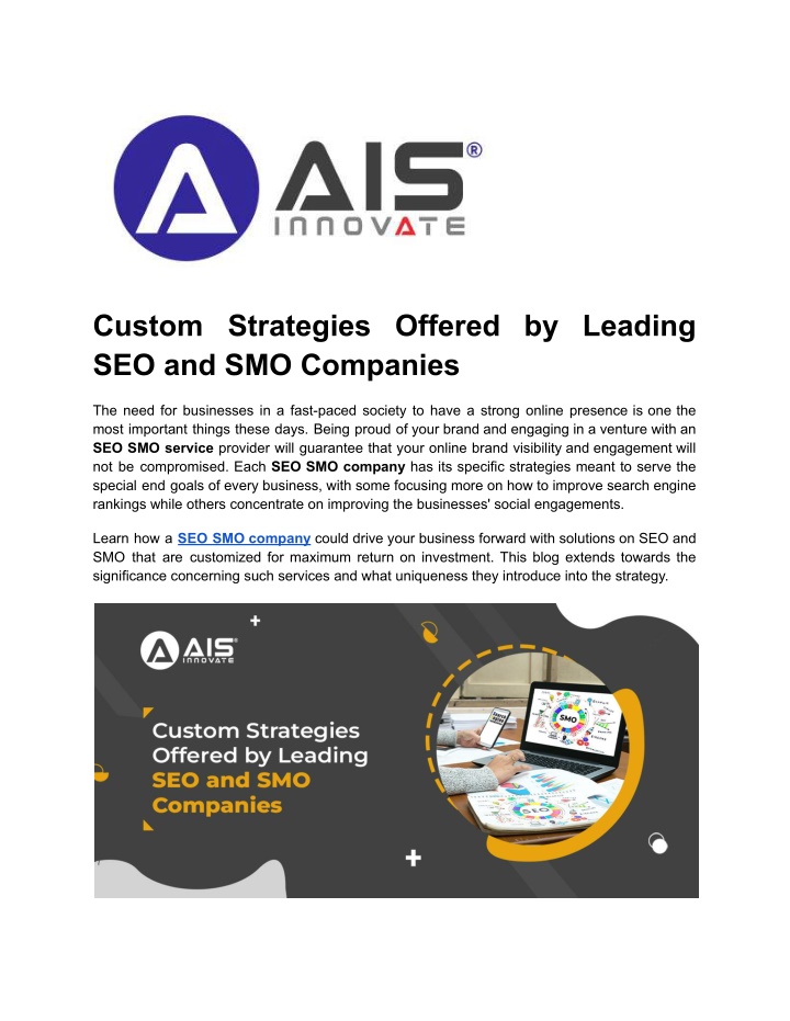 custom strategies offered by leading n.w