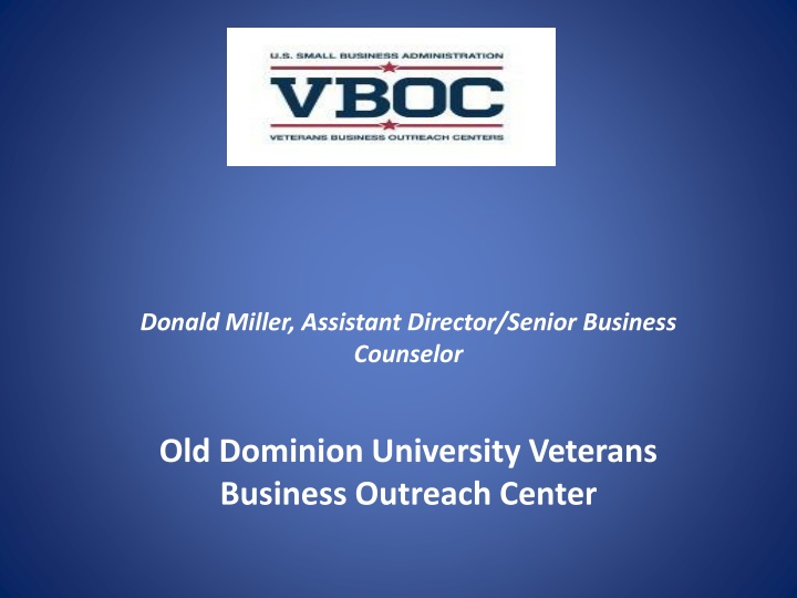 donald miller assistant director senior business n.w