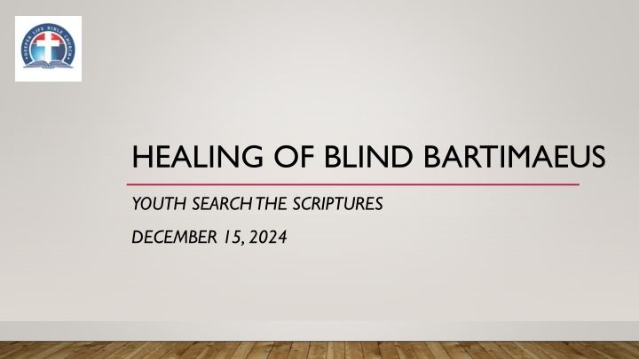 healing of blind bartimaeus n.w