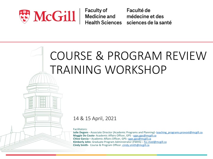 course program review training workshop n.w