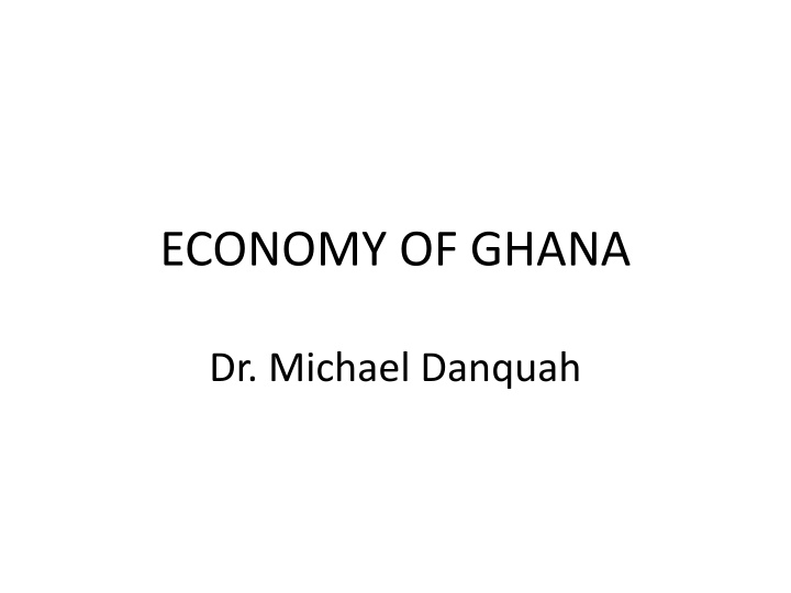 economy of ghana n.w