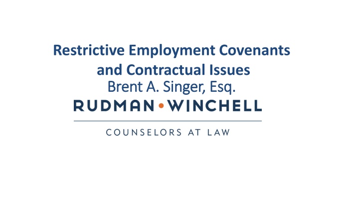 restrictive employment covenants and contractual n.w
