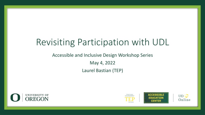 revisiting participation with udl n.w