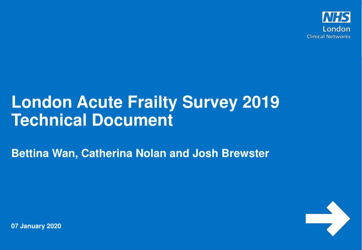 london acute frailty survey 2019 technical n.w
