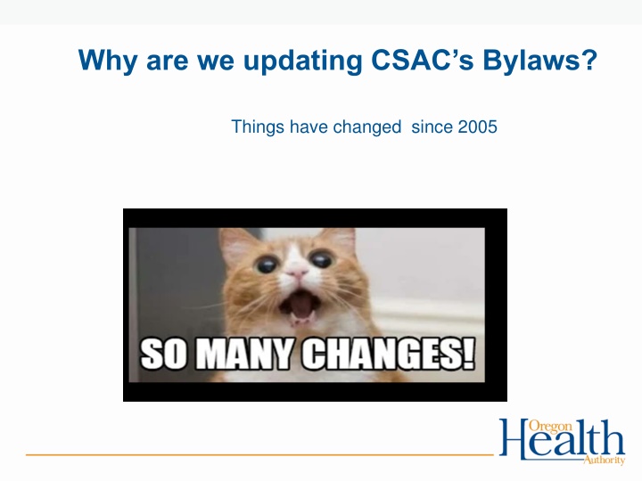 why are we updating csac s bylaws n.w