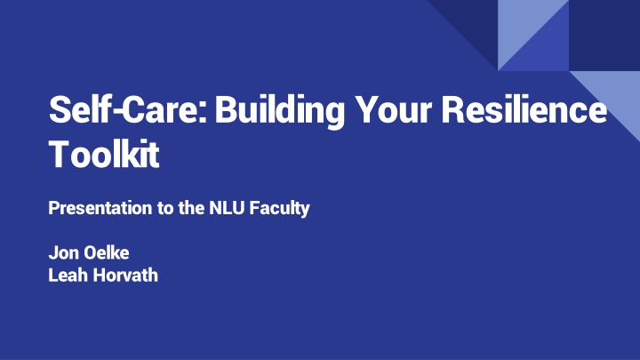 self care building your resilience toolkit n.w