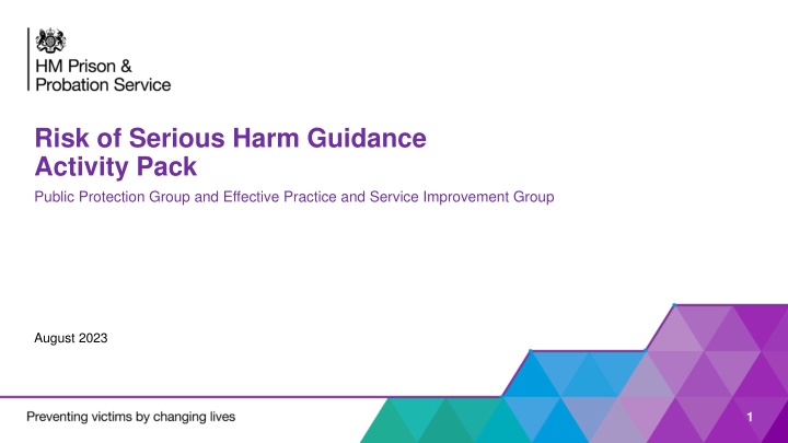 risk of serious harm guidance activity pack n.w