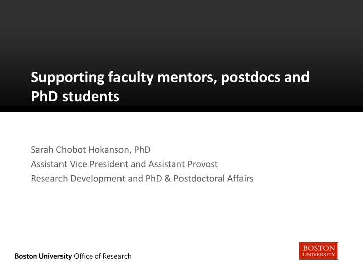 supporting faculty mentors postdocs n.w