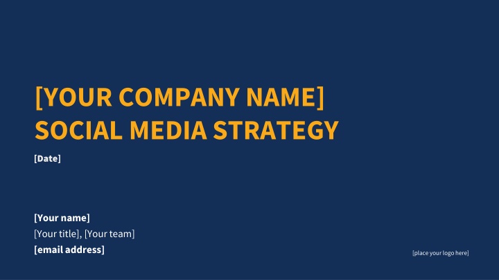 your company name social media strategy n.w