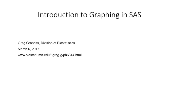 introduction to graphing in sas n.w