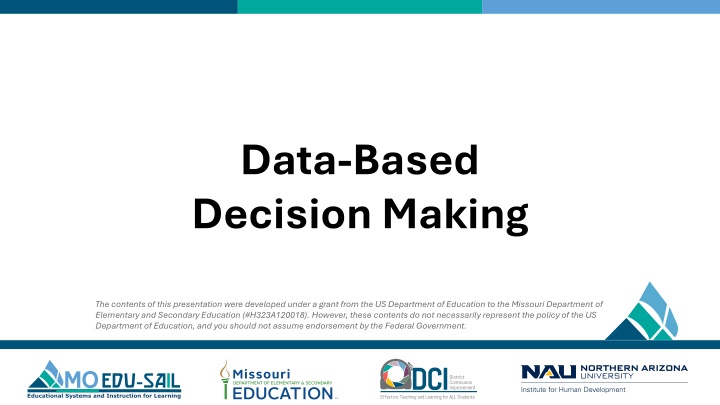 data based decision making n.w