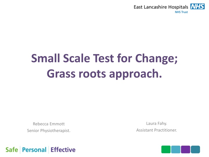 small scale test for change grass roots approach n.w