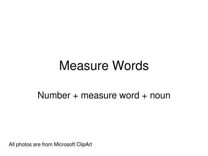 measure words n.w