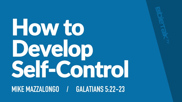 how to how to develop develop self self control n.w