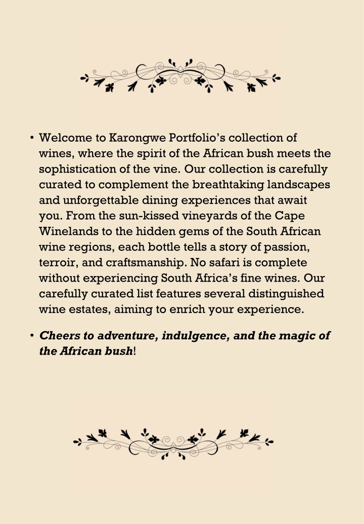 welcome to karongwe portfolio s collection n.w