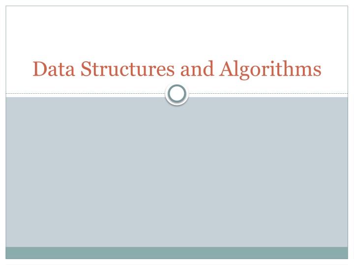data structures and algorithms n.w