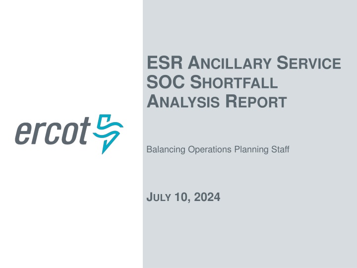 esr a ncillary s ervice soc s hortfall a nalysis n.w