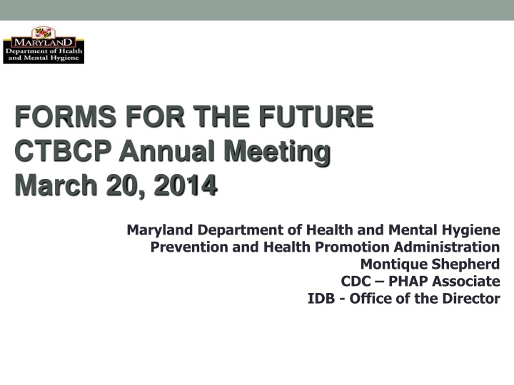 forms for the future ctbcp annual meeting march n.w