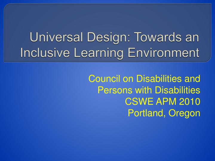 council on disabilities and persons with n.w