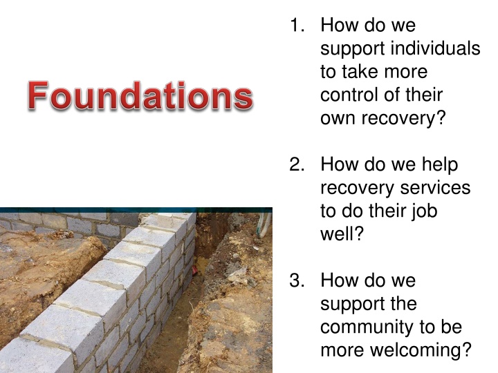 1 how do we support individuals to take more n.w