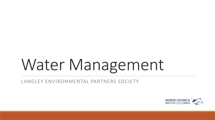 water management n.w