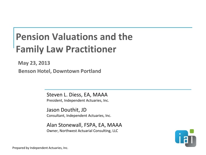 pension valuations and the family law practitioner n.w