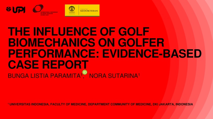 the influence of golf biomechanics on golfer n.w