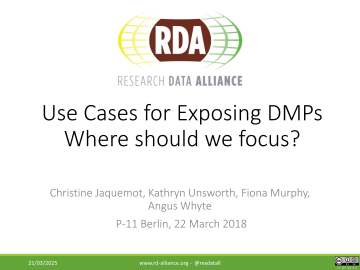 use cases for exposing dmps where should we focus n.w