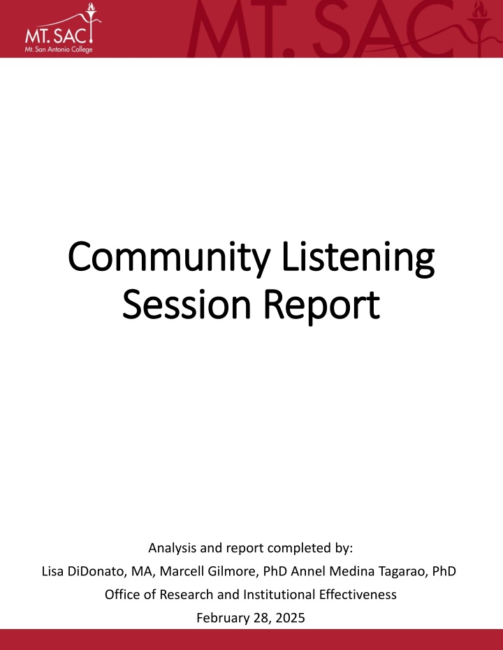 community listening community listening session n.w
