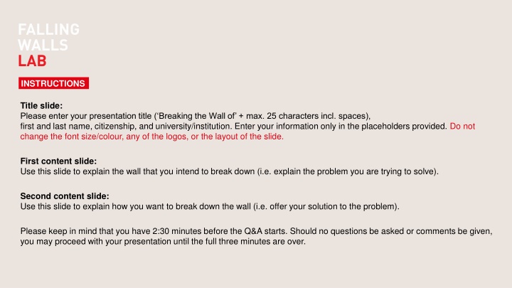 instructions n.w