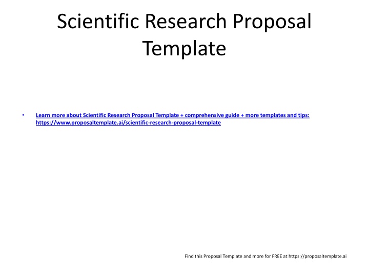 scientific research proposal template n.w