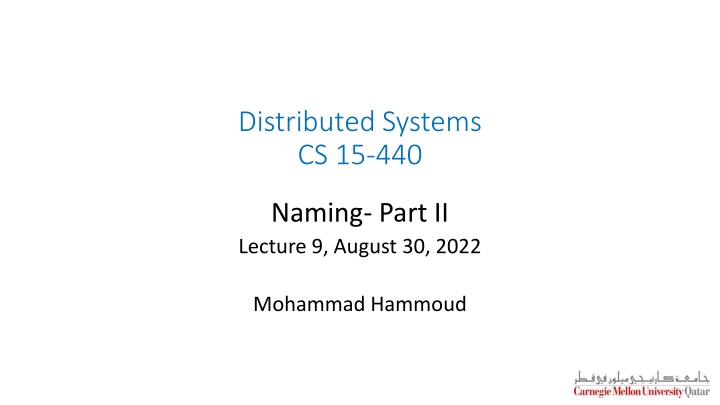 distributed systems cs 15 440 n.w