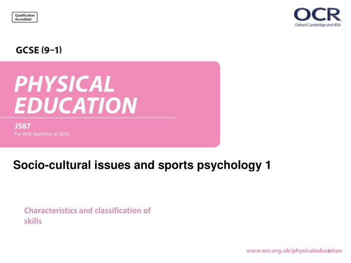 socio cultural issues and sports psychology 1 n.w