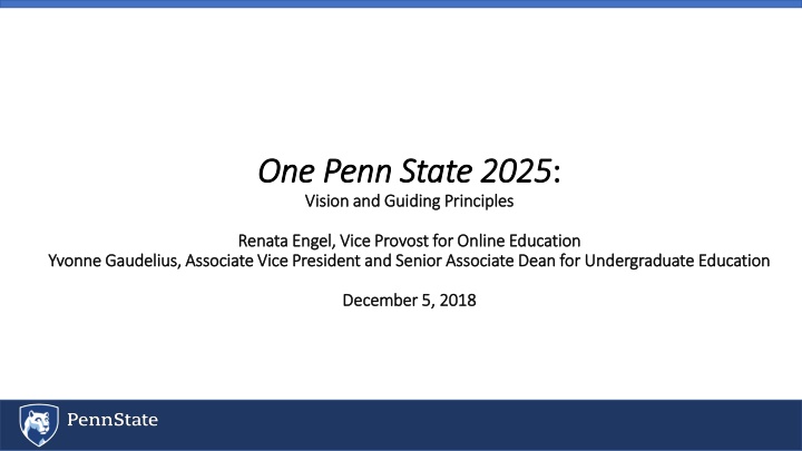 one penn state 2025 one penn state 2025 vision n.w