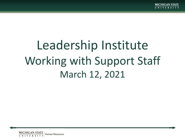leadership institute working with support staff n.w