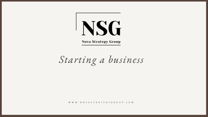 starting a business n.w