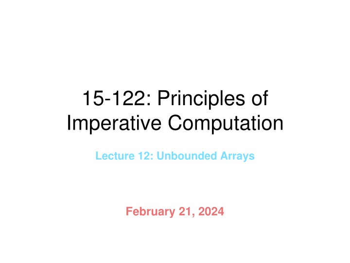 15 122 principles of imperative computation n.w