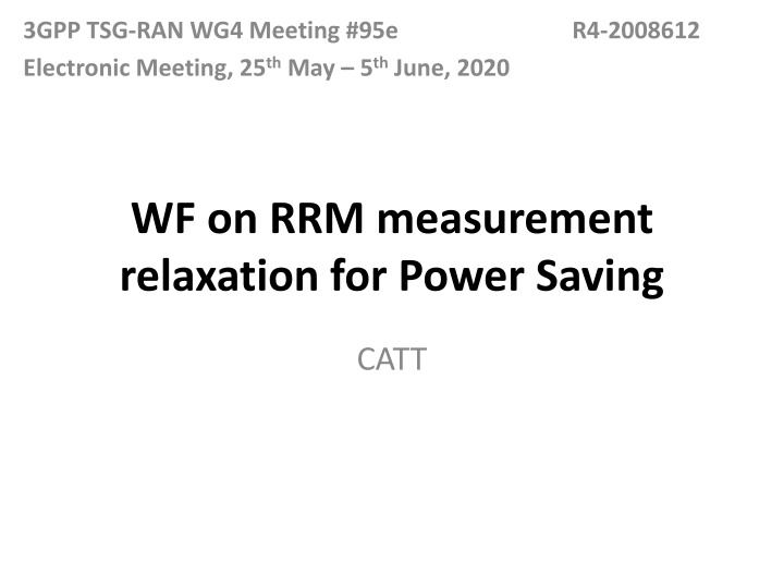 3gpp tsg ran wg4 meeting 95e electronic meeting n.w