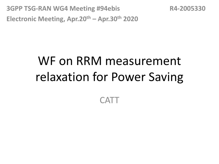 3gpp tsg ran wg4 meeting 94ebis electronic n.w