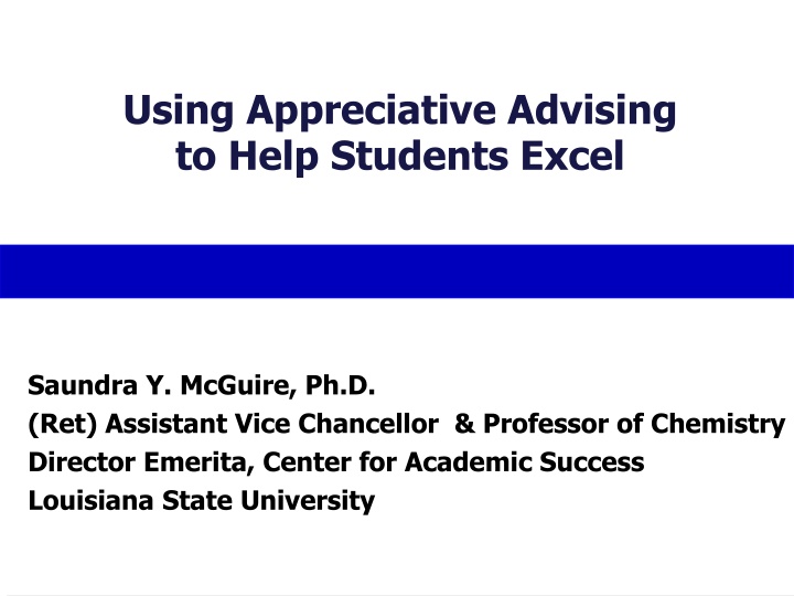 using appreciative advising to help students excel n.w