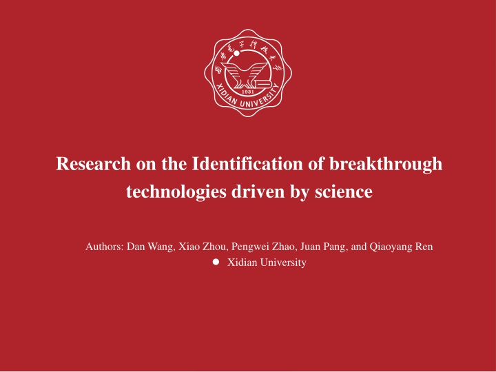 research on the identification of breakthrough n.w