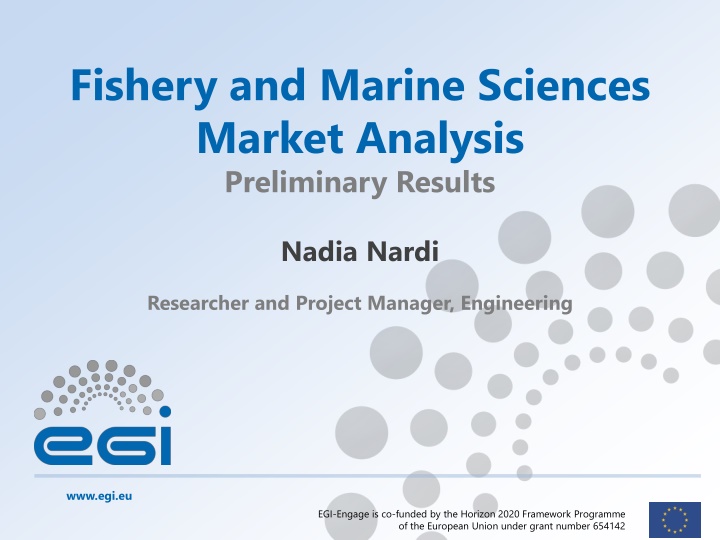 Preliminary Analysis of Fishery and Marine Sciences Market