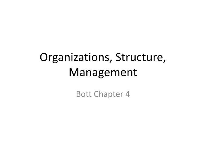 organizations structure management n.w