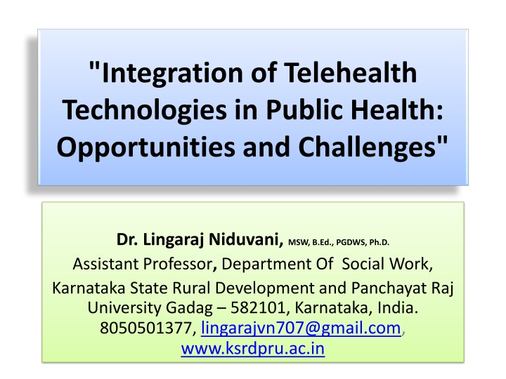 integration of telehealth technologies in public n.w