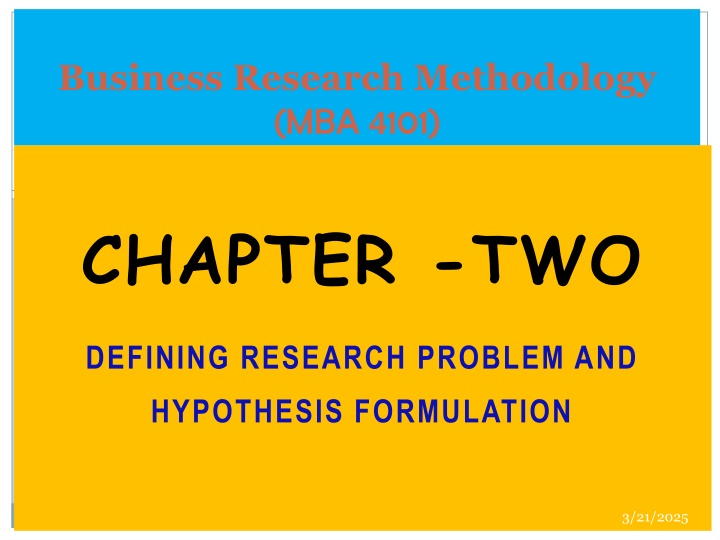 business research methodology mba 4101 n.w